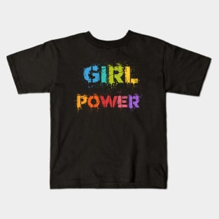 Girl power spray-painted inspiration Kids T-Shirt